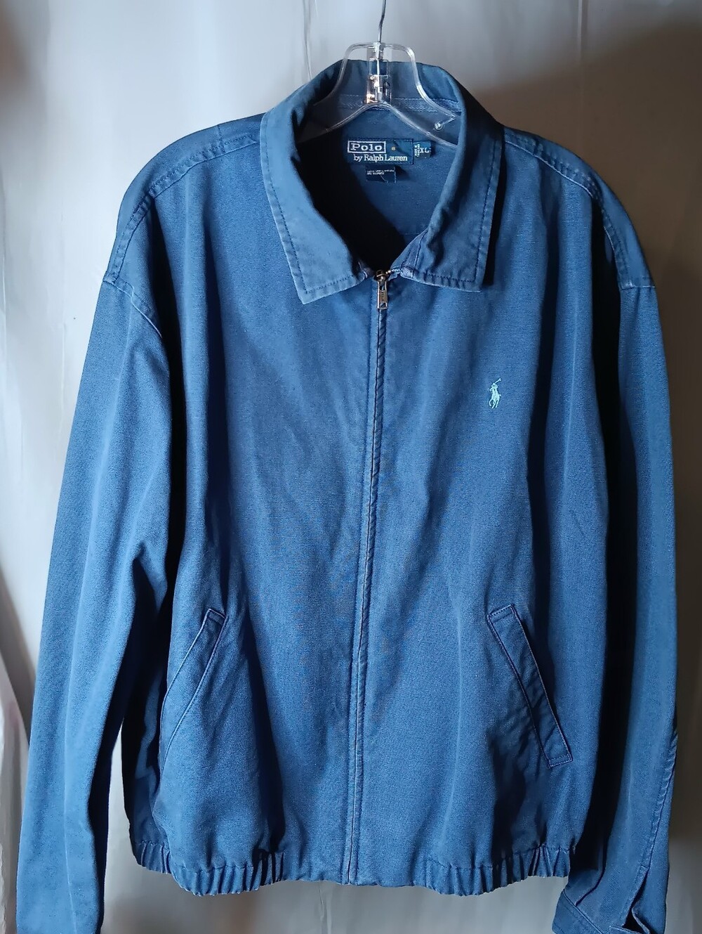 Polo by Ralph Lauren Vintage Navy 100% Cotton Zip-Front Jacket